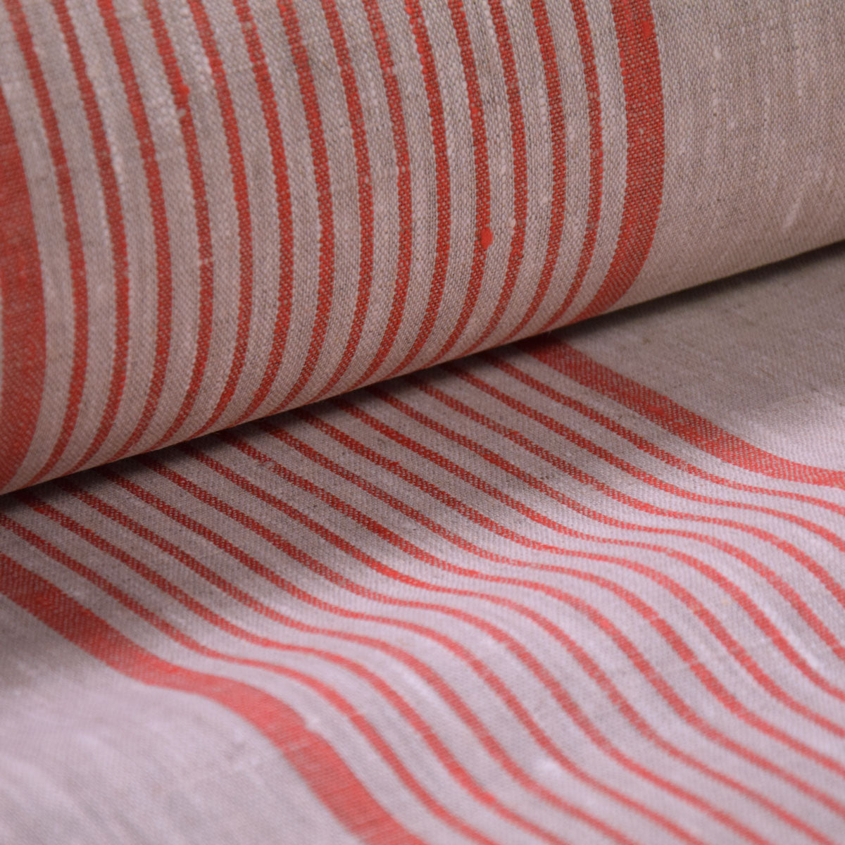 Village red - linen fabric - 236H