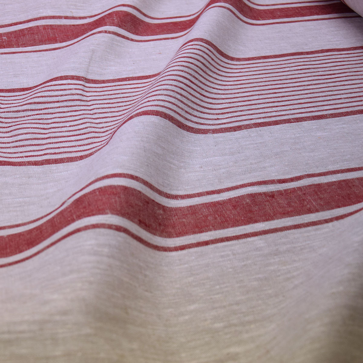 Village burgundy - linen fabric - 468H