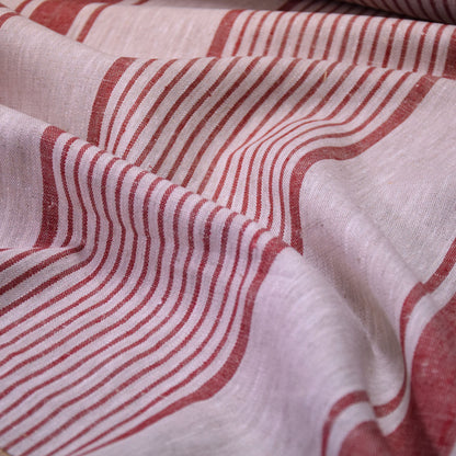 Village burgundy - linen fabric - 468H