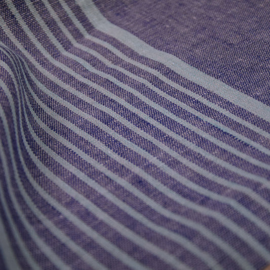 Village blue aqua - linen fabric - 280H