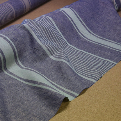 Village blue aqua - linen fabric - 280H