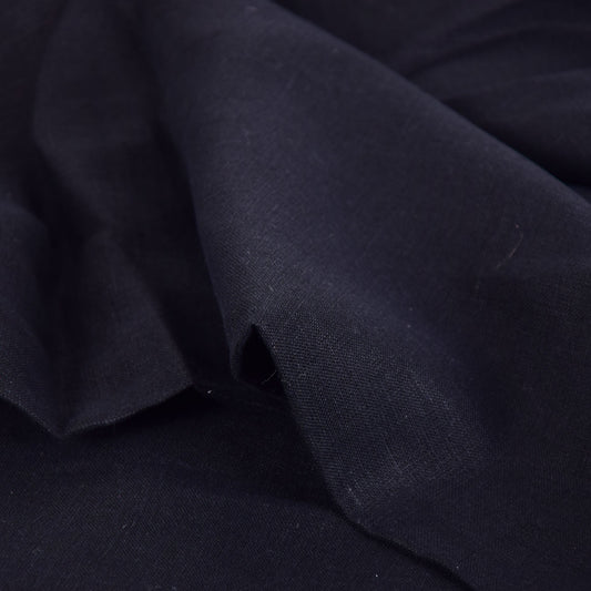 Black linen fabric - 150gsm - 329M