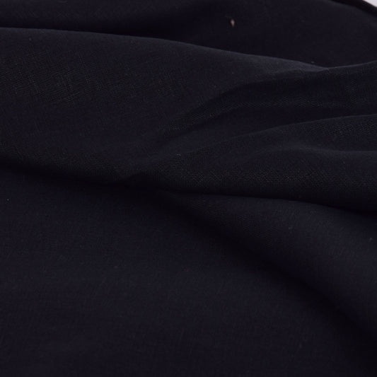 Black - heavy linen fabric -  335H