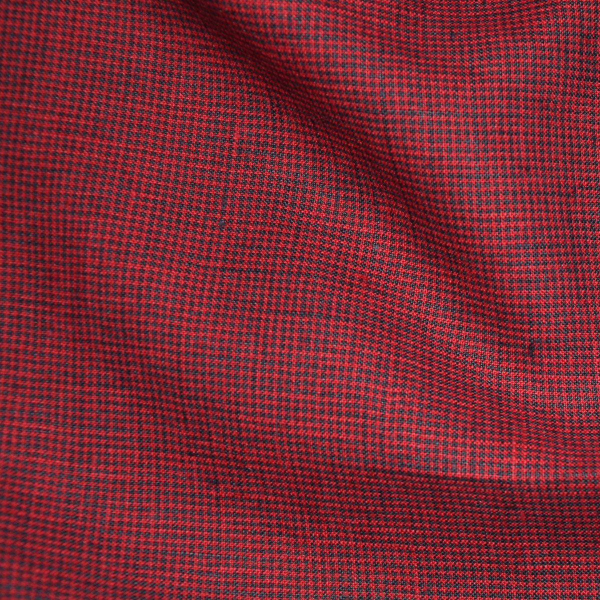 Houndstooth red - linen fabric - 462L