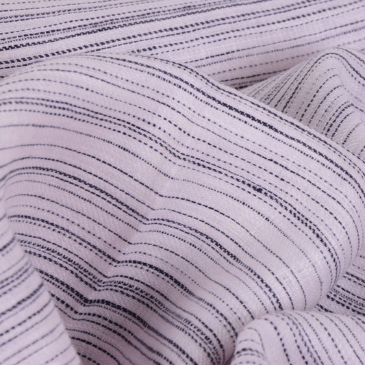 Birch - pinstriped linen fabric - 556L