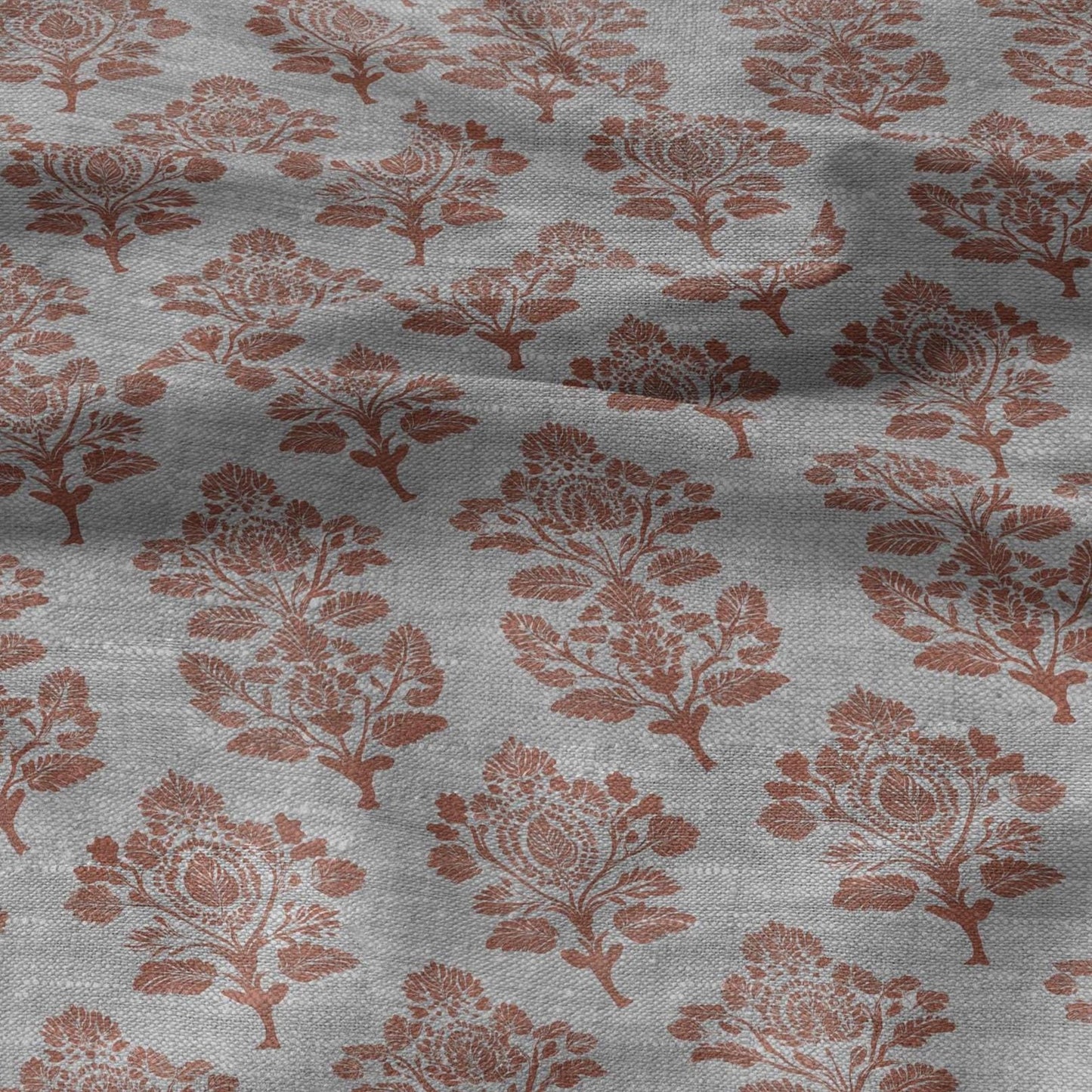 100% LINEN Fabric Pink block print - Heritage indian block print on linen print upholstery curtains dress making