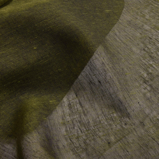 Sheer gauze - linen fabric - olive green - 929SH