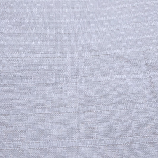 Jacquard linen fabric - White - 274rD