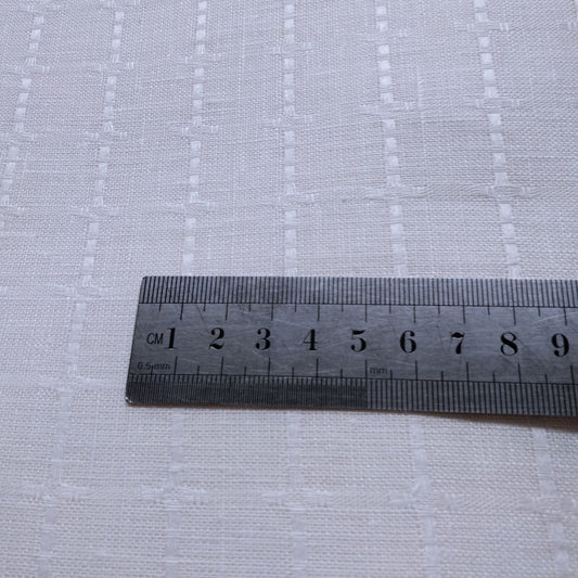 Jacquard - linen fabric - White - 274rB