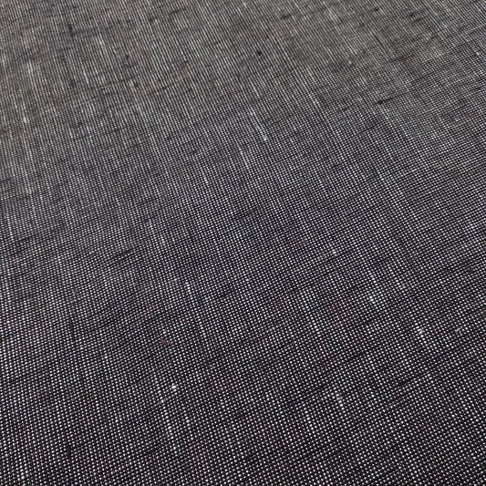 Pin dots - black white - linen fabric - 277M