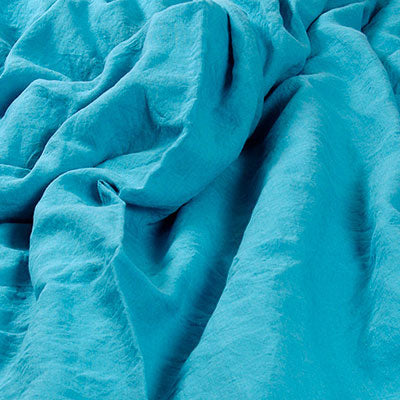 Sea blue - wide linen fabric -  180gsm - 703M