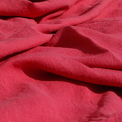 Strawberry red - wide linen fabric -  180gsm - 705M