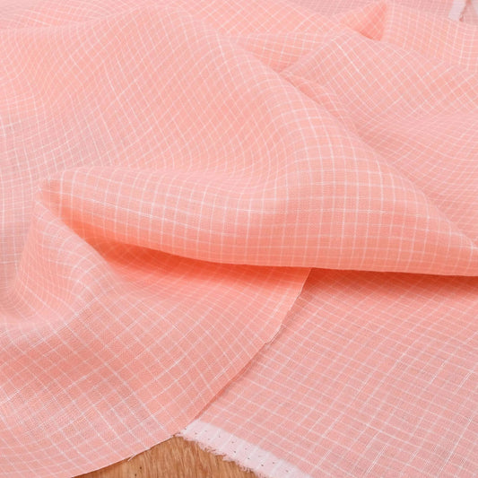 Notebook - Salmon pink -  lightweight - linen fabric - 116LP