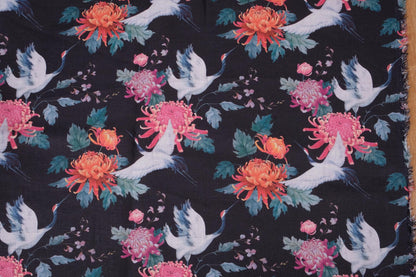 Floral with crane  - print  - 122LP