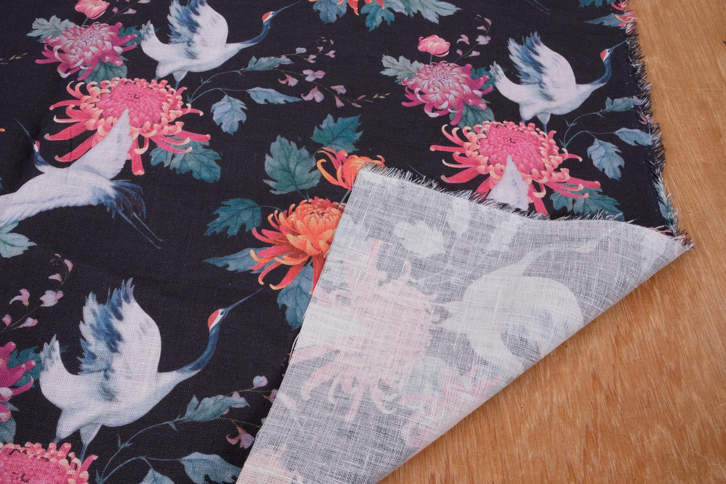 Floral with crane  - print  - 122LP