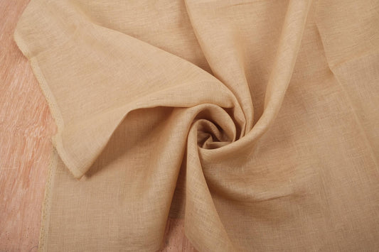 Sheer GAUZE linen - fabric - desert sand- 145SH