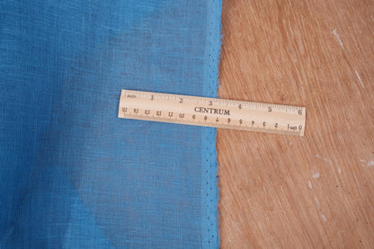 Sheer GAUZE linen fabric - calm blue - 151SH