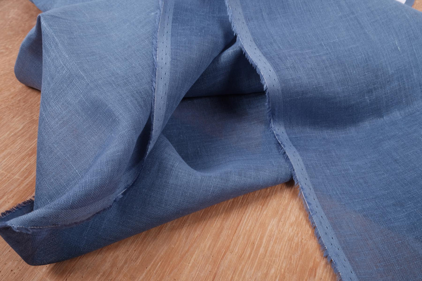 Sheer GAUZE linen fabric - light blue - 154SH