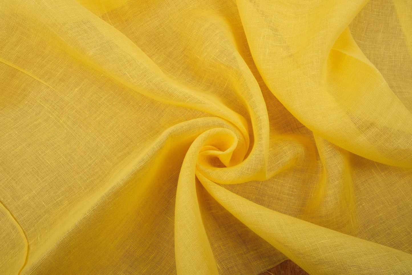 Sheer GAUZE linen fabric - sun yellow - 162SH