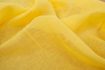 Sheer GAUZE linen fabric - sun yellow - 162SH