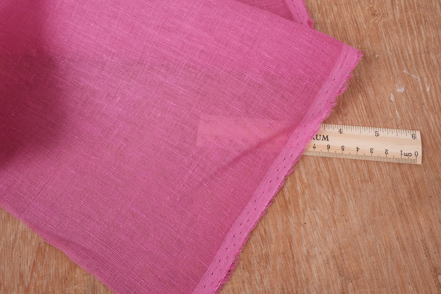 Sheer GAUZE linen fabric - hot pink - 160SH