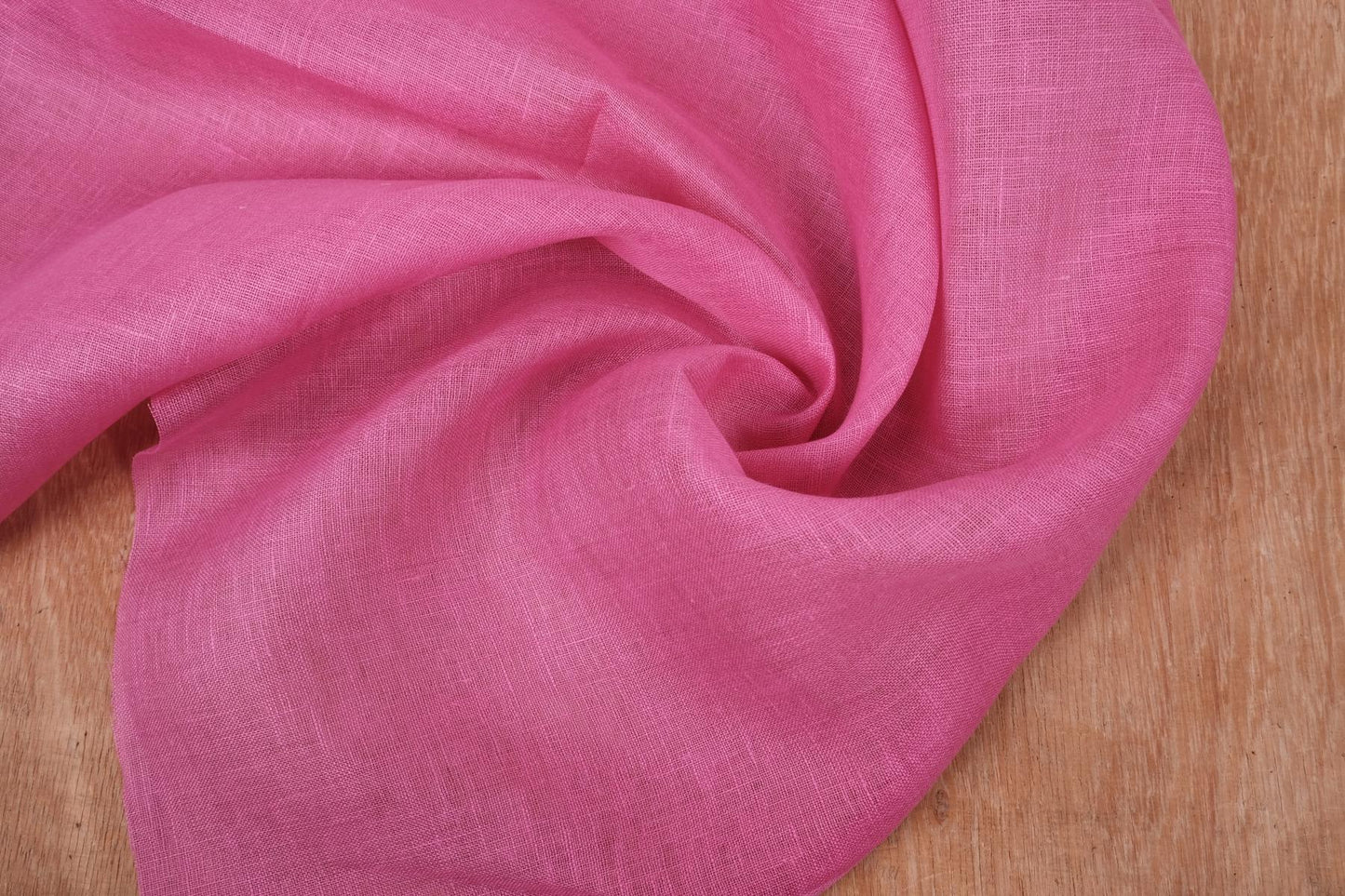 Sheer GAUZE linen fabric - hot pink - 160SH