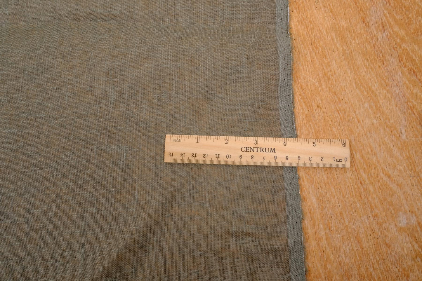Sheer GAUZE linen fabric - muddy green - 164SH