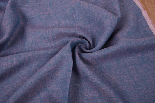 Chambre -  blue pink - linen fabric - 147M