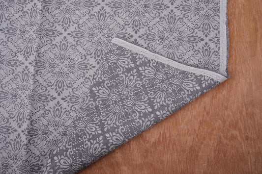 Jacquard  grey - linen fabric - 190R