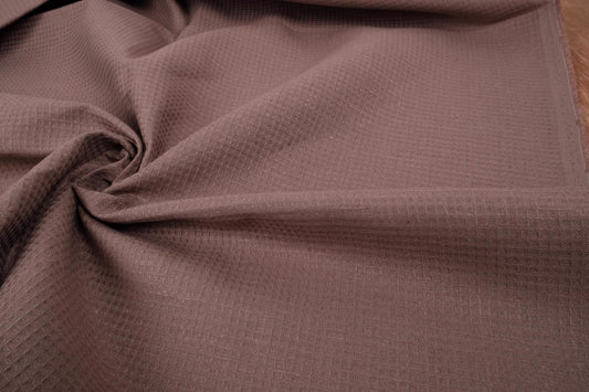 Waffle - brown - linen fabric - 137VA