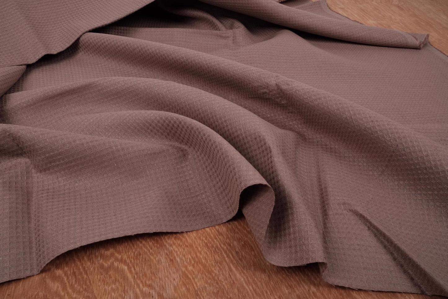 Waffle - brown - linen fabric - 137VA