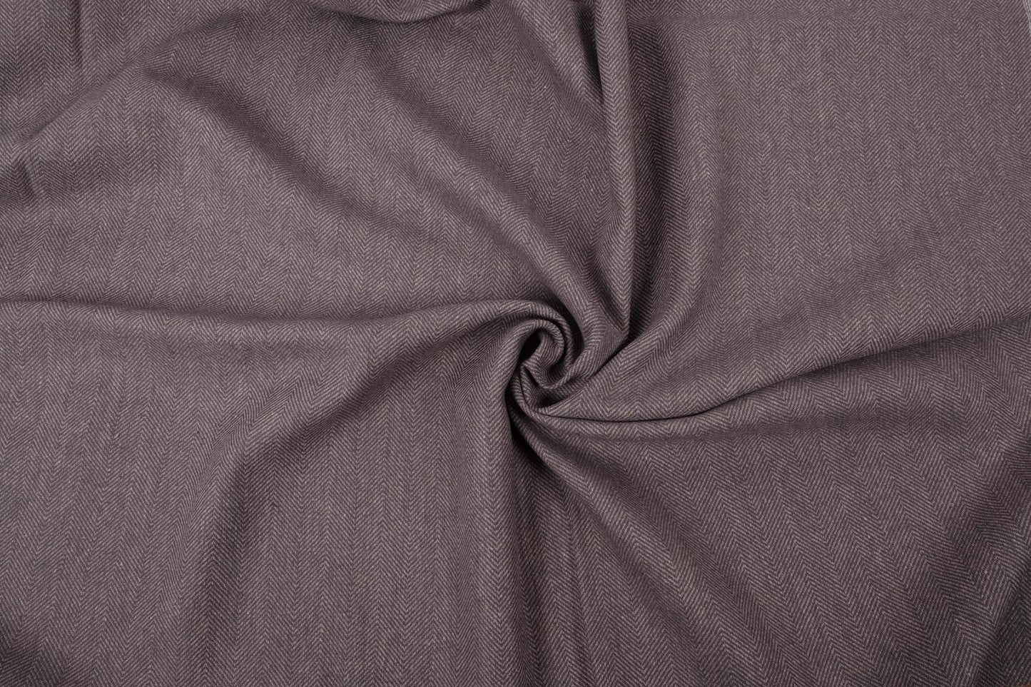 Broken twill- brownish grey -  linen fabric - 180R