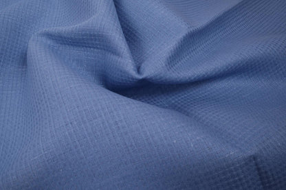 Waffle - blue - linen fabric - 131VA