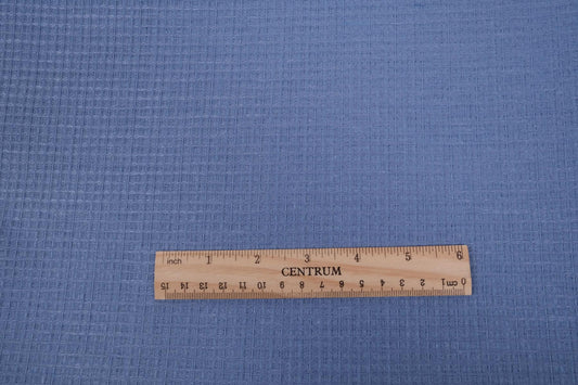 Waffle - blue - linen fabric - 131VA