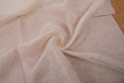 Sheer GAUZE linen fabric - offwhite - regular - 142SH