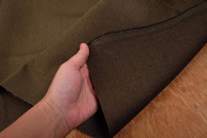 Twill  - brownish green - linen fabric - 185H