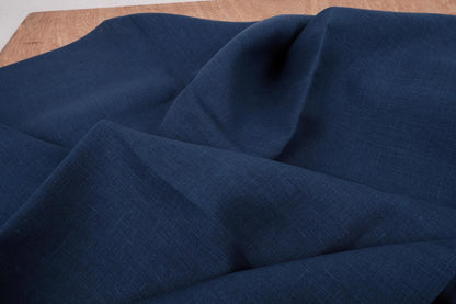 Navy blue - heavy linen fabric -  193H