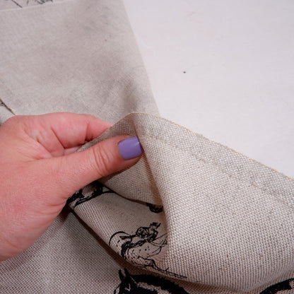 Print horses  - Linen cotton blended fabric - 966P