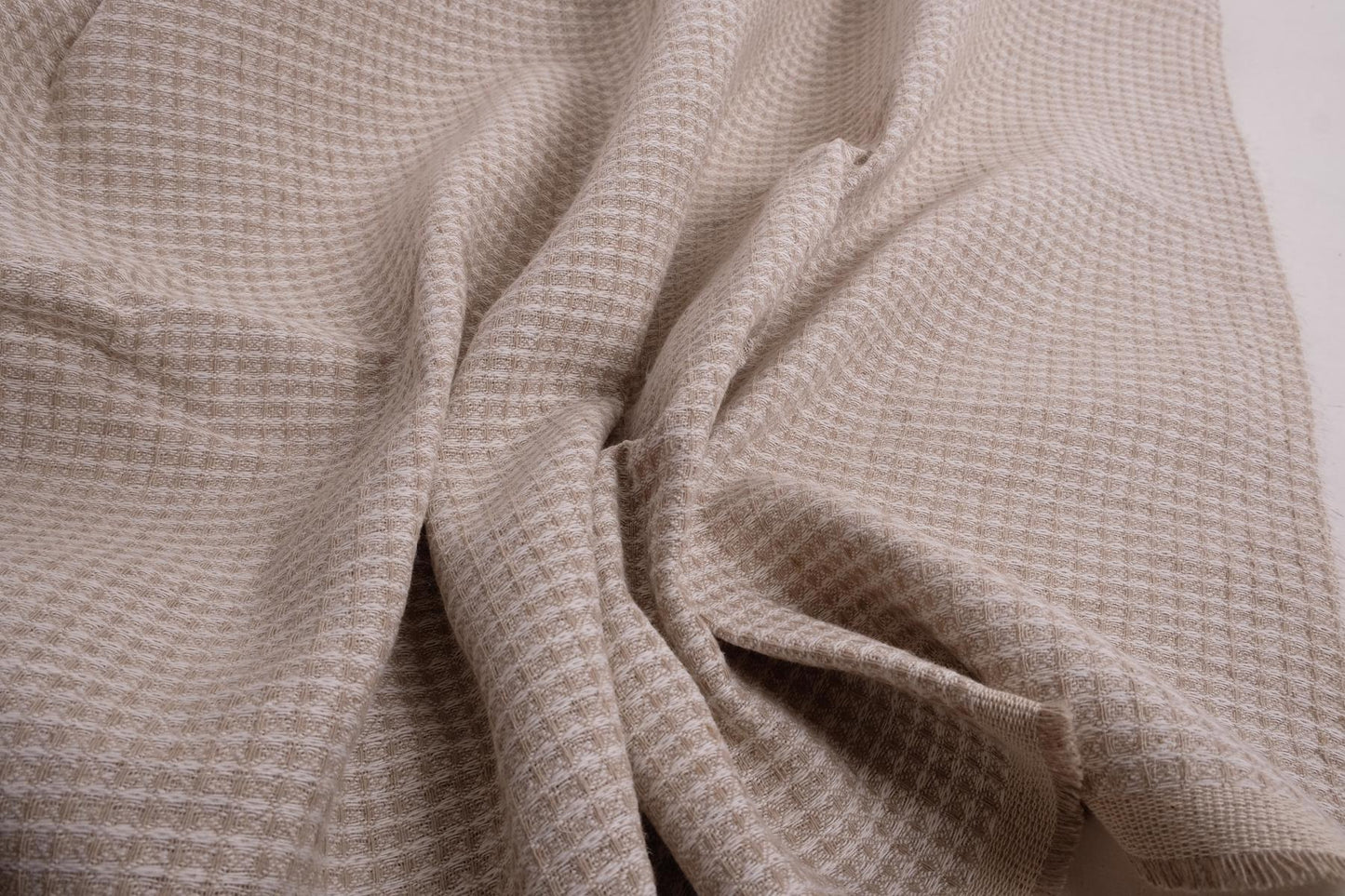 Waffle - natur  - extra wide - linen-fabric - 845VA