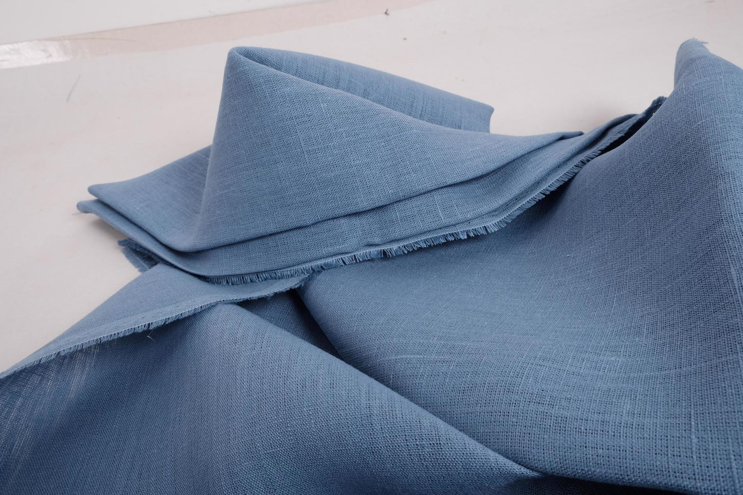 Blue - extra wide - linen fabric - 723EH