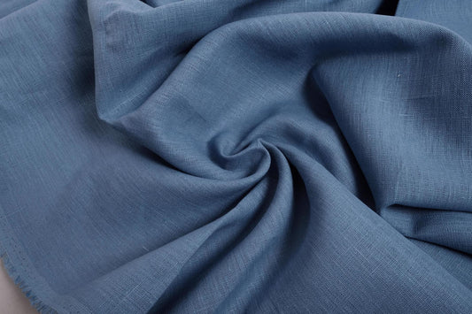 Blue - extra wide - linen fabric - 723EH