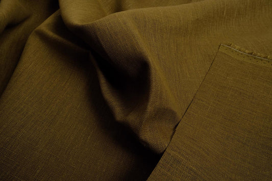 Moss green - extra wide - linen fabric - 819EM