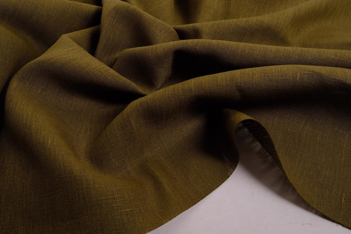 Moss green - extra wide - linen fabric - 819EM