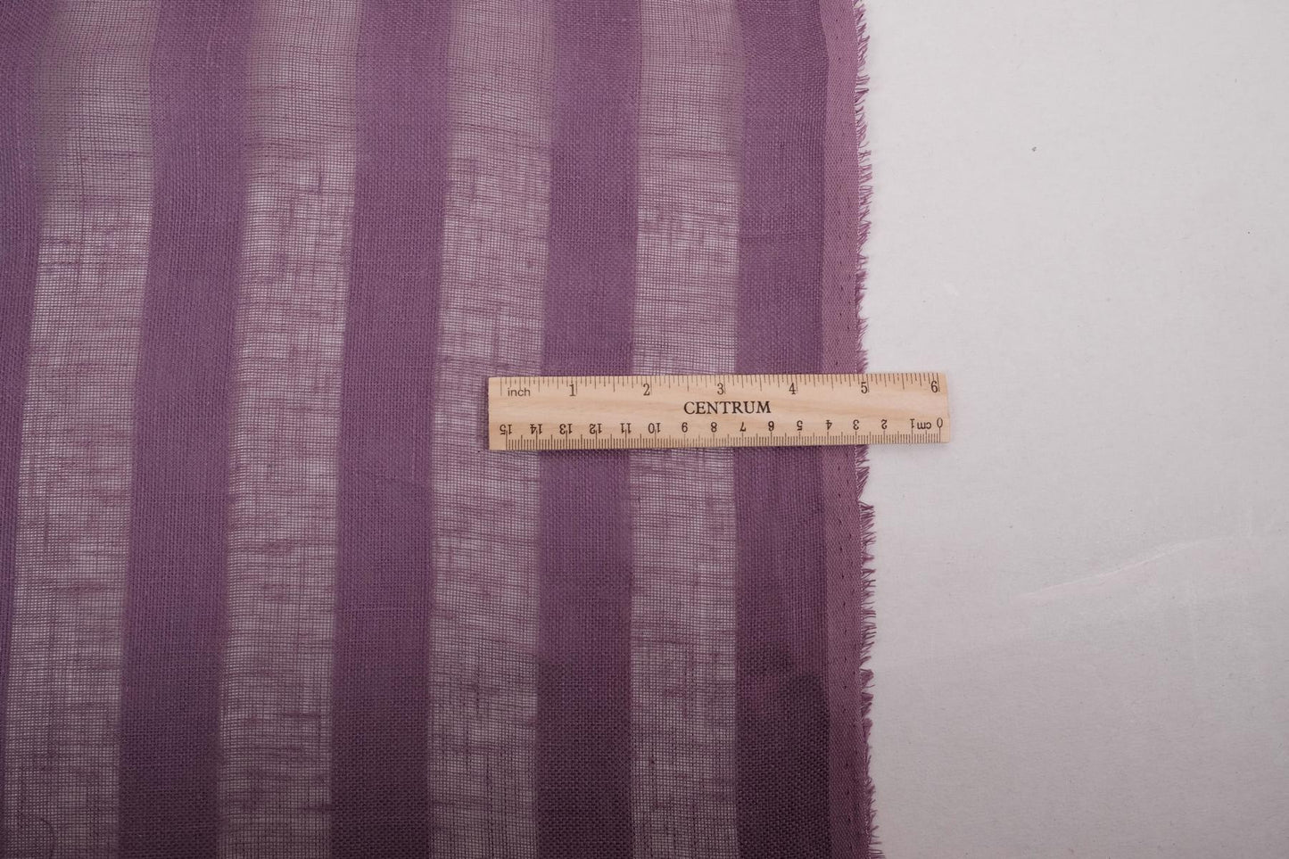 Sheer striped linen fabric -  purple - WIDE - 199SH
