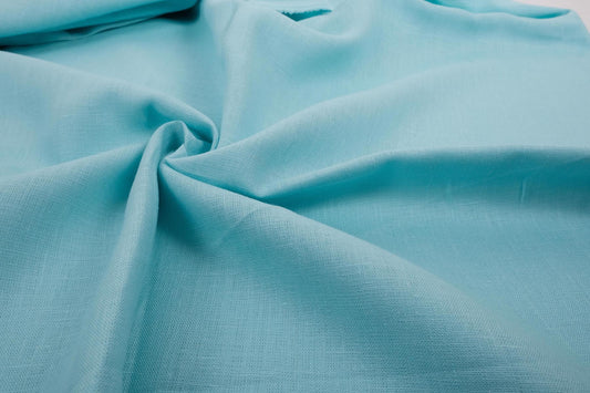 Aquamarine blue - linen fabric - 180gsm - 172M