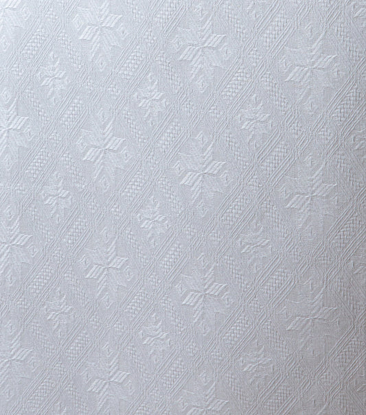 Bajore - Jacquard  white Geometric - linen fabric - 139R