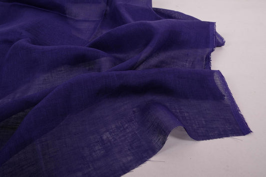 Sheer GAUZE linen fabric -  blue purple - 143SH
