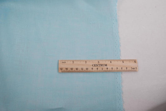 Sheer GAUZE linen fabric -  water blue - 157SH
