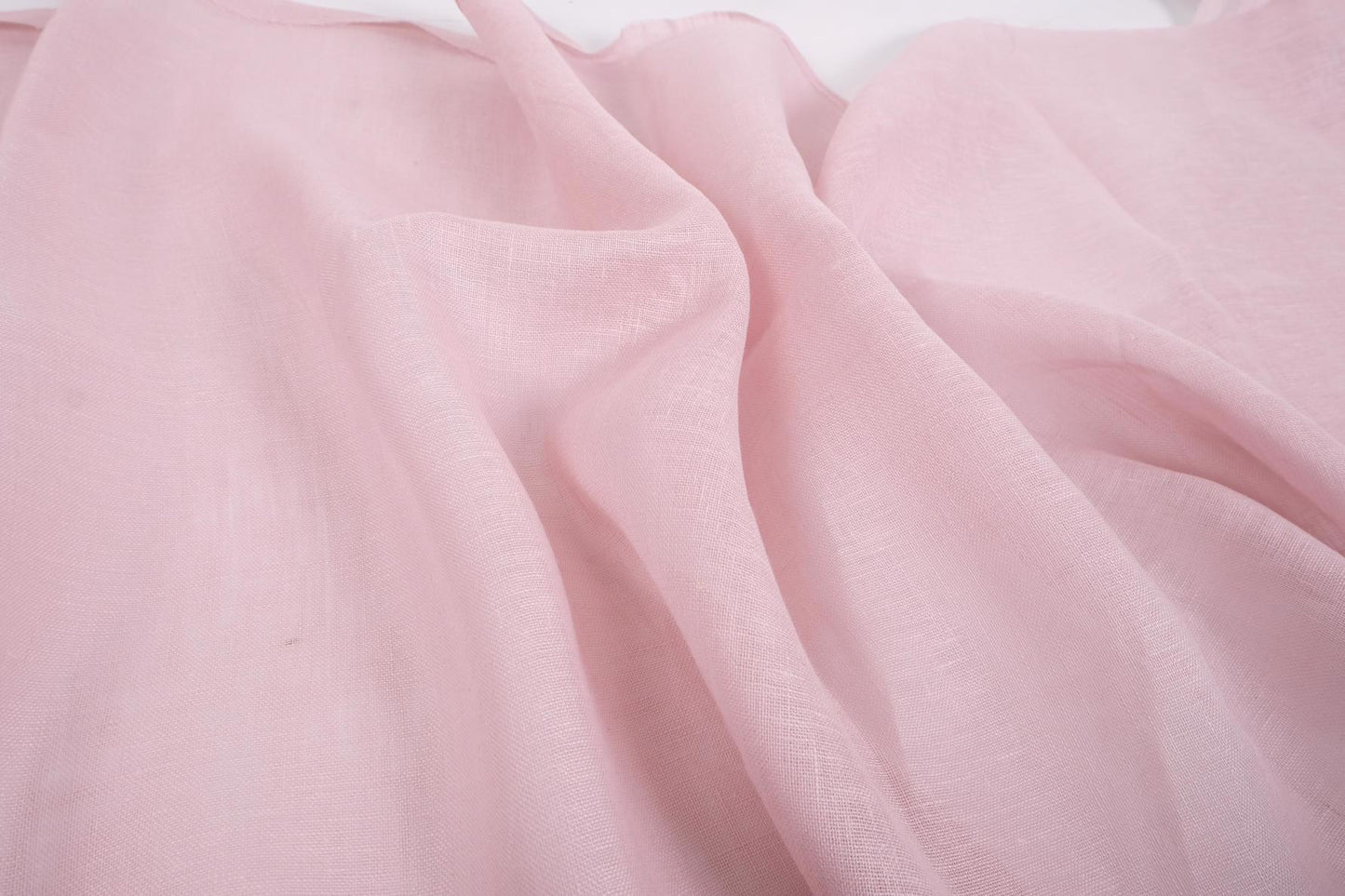 Sheer GAUZE linen fabric -  crepe pink - 167SH
