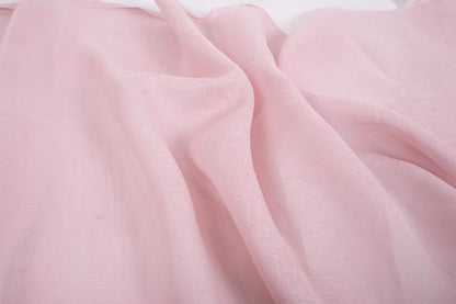 Sheer GAUZE linen fabric -  crepe pink - 167SH